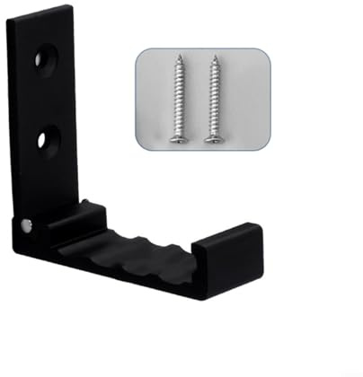 HOHOVYVY Kleiderhaken Klappbar, Aluminium Legierung Klapp Kleidung Haken Unsichtbare Reihe Haken Kleidung Haken Wand Typ(Black)