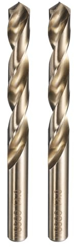 sourcing map 2pcs M35 Cobalt Twist Drill Bit 14mm(35/64) Dia High-Speed Steel Metric Drill Bit with Titanium Coating For Drilling Hard Metals, Stainless Steel, Alloy Steel, Cast Iron
