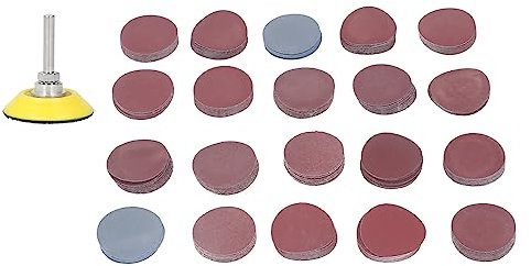 Headerbs 203-teiliges 50-mm-Schleifscheiben-Pad-Set für Holz, Polieren, Schleifen, Beflocktes Schleifpapier
