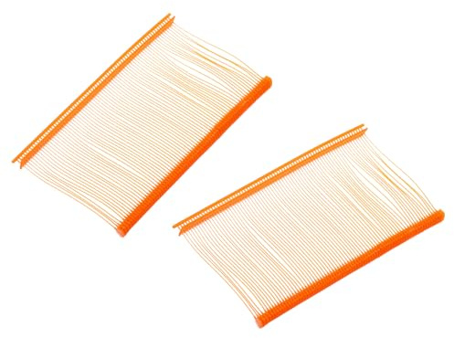QUARKZMAN 1000 Stück Heftfäden für Etikettierpistole Standard, 50mm Tag Pins aus Kunststoff für Karton Etiketten mit Loch, Etikettierung von Kleidung und Textil, Orange