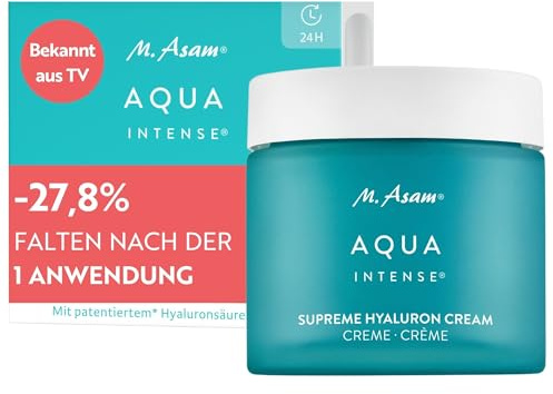 M. Asam Aqua Intense Supreme Hyaluron Cream (50 ml) | Parfümfreie Feuchtigkeitscreme mit 120h Feuchtigkeitskomplex, Anti-Falten-Effekt, Hyaluron