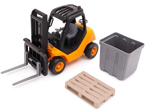 Toyland® 28cm (11) Chariot élévateur avec Roues Mobiles et Chariot élévateur - Échelle 1:16 - Palette et boîte incluses - Jouets de Construction