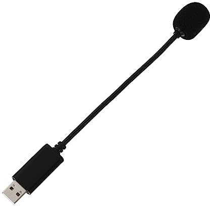 OFFIGAM Micrófono USB de Escritorio Plegable para Pc y Portátil, Negro | Condensador Direccional Cable Blindado, Adecuado Streaming, Clases Online, Calidad Clara