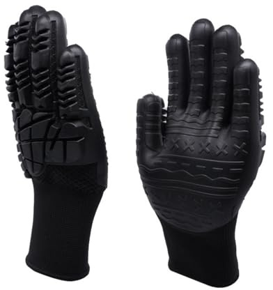 RWAJZAX Guantes resistentes a los cortes resistentes a las vibraciones y al aceite, trabajo anti corte, amortiguadores mecánicos, guantes resistentes a los golpes
