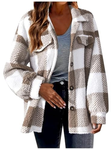 Camisa de franela a cuadros para mujers, solapa con botones, solapa con botones, blusa acampanada, blusa elegante para mujer, camisa de leñador, abrigo de franela, chaqueta urbana