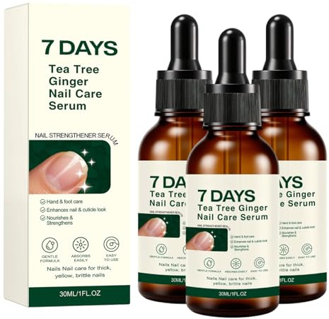 Cura per unghie per 7 giorni, siero per unghie e olio per la cura delle cuticole, trattamento per funghi delle unghie, olio di zenzero, per riparare unghie secche e fragili
