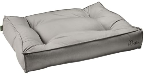 HUNTER Lancaster Hundebett, gesteppt, gemustert, weich gepolstert, 70 x 50 cm, grau
