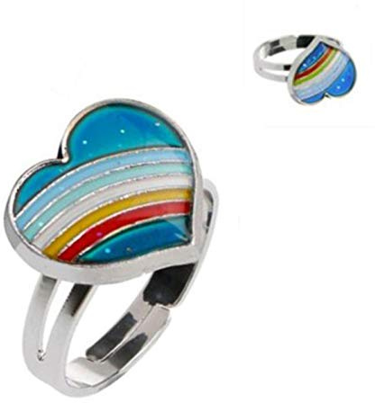 OSALAD Schmetterling Herz Stern Stimmung Ring Farbe Änderung Einstellbar Emotion Fühle Wechselbare Temperaturring Schmuck Für Kinder Geburtstag Großhandel