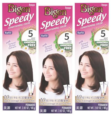 Bigen Speedy Conditioning Color Refill: 5 Deep Chestnut - 3 Pack