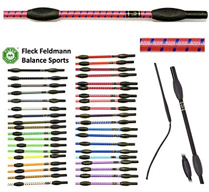 JA Horse Fleck Feldmann Balance Sports Dressurgerte Gerte Reitgerte (130 cm, pink-blau)