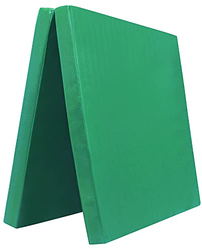 Grevinga Klappbare Turnmatte RG 35 – 200 x 100 x 6 cm - GRÜN - Made in Germany - Faltbare Gymnastikmatte für Fitness, Sport und Gymnastik, Rutschfest und Platzsparend, Weichbodenmatte