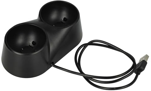 vhbw Dual-Ladestation kompatibel mit Sony PlayStation 4 VR Move Motion Controller - Netzteil, Halterung, Ladegerät, Schwarz
