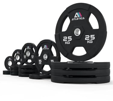 ATLETICA 3H Gripper Plates Set, 200 kg | 4 x 2,5 kg, 4 x 5 kg, 4 x 10 kg, 2 x 15 kg, 4 x 25 kg