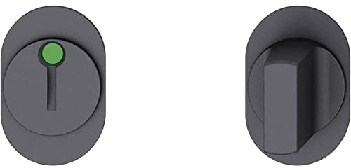 FSB Rosette zum Kleben für Steckgriffe Mini, WC-Rosette oval Türstärke 49-58mm, Alu schwarz matt 151721