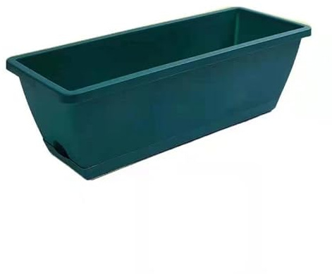 Fioriere Rettangolari In Plastica Balcone,Vasi Da Fiori Per Esterno,Vaso Per Piante Da Interno Grande, Fioriera Da Balcone Per Ringhiera,Resistenti E Versatili Per Fiori E Ortaggi ( Color : Verde scur