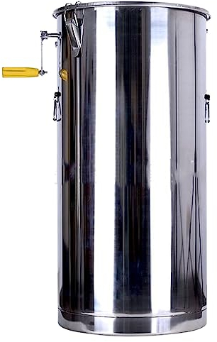 WRJAHCG Manuelle Honigschleuder, 304 Edelstahl Honey Extractor 2 Rahmen, Honigtrenner mit Abdeckung aus Edelstahl und Handhaben, für Imker und Bienenzüchter Zubehö,2 Frame