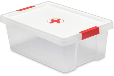 TATAY First Aid Box with Lid, 7L Capacity, with Handles, Lid 100% Recycled Materials, BPA Free. Measures 25 x 36 x 13 cm