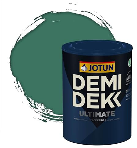 Jotun - Peinture Bois, Lasure Opaque pour Extérieur et Intérieur Satinée - DEMI DEKK CLEAN TECH - RAL 6000 - Vert Patine - 0,75L