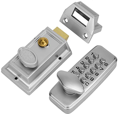 Yctze 2-4 Digits Mini Mechanical Code Lock, Heavy Duty Indoor Outdoor Waterproof Keyless Door Password Security Lock for Gate, Cabinet, Commercial Use, Digital Keypad, YCTZEIYRB7DPC3U