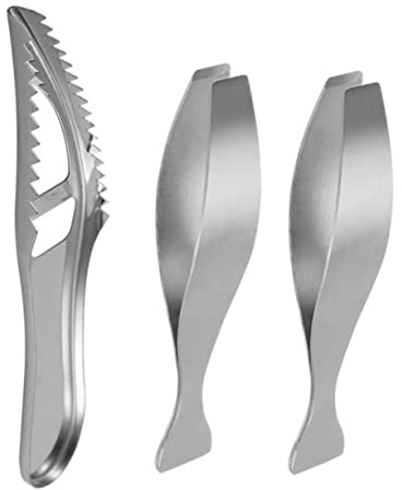 PRETYZOOM Fish Scale Tool of Fishbone Tweezer Scraper Use Aquarium Cleaning Tools Fish Kitchen Gadgets
