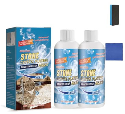 Stone Stain Remover Cleaner, Marble Stain Remover, Marble Polish, Quartz Countertop Stain Remover, Granite Stain Remover, Effective Removal of Oxidation, Rust, Stains (2PCS)