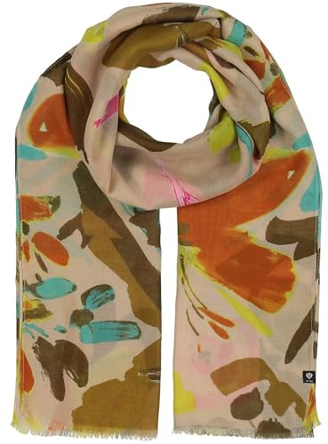 FRAAS Stola mit floralem Aquarell-Design - 70 x 180 cm - leichter Schal mit Blumen-Muster - Sustainability Edition