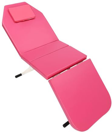 Tragbares Massagebett, Faltbarer Massagetisch, Spa-Salonbett, Kosmetikliege mit Kissen, 60 x 182 cm, Massagebank, PU, Faltbare Massage, Rosa