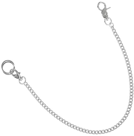 LIFKOME Silberne Taschenuhr Kostümrequisite aus Edelstahl, 1 Stück | Jeanskette für Damen, Taschenkette für Selbstgemacht Looks, Uhrenkette als Elegante Anzugkette