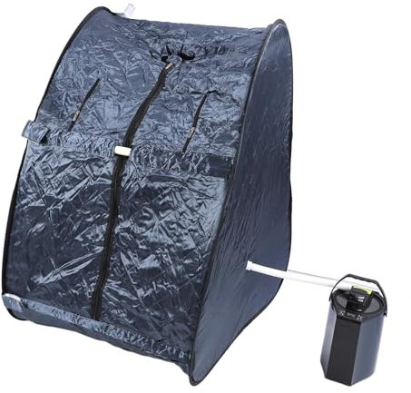 Oreilet Sauna a Vapore Portatile, Tenda Sauna a Vapore Personale Full Size per Il Rilassamento, con Generatore a Vapore da 800W, Telecomando, Sedia Pieghevole, per Casa Spa (EU)