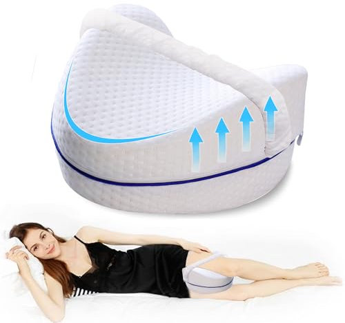 JAADU kniekissen für seitenschläfer, Orthopädisches BeinKissen Memory Schaum Seitenschläferkissen zur Linderung von Ischias für besseren Schlaf