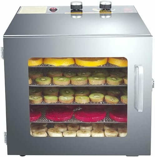 SRFTT Essiccatore Alimentare in Acciaio Inox a 6 Strati, essiccatore per Frutta e Verdura, Perfetto per Una conservazione Fredda e Sana