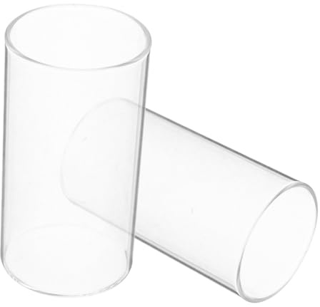 Cabilock 2pièces Photophores Cylindriques en Verre Transparent Porte-Bougies Flottantes Décoration Mariage et Fêtes