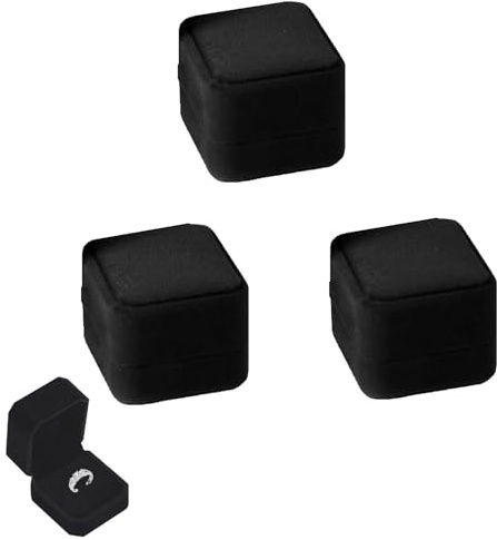 3 PCS Ring Boxes for Jewellery, Aesthetic Engagement Ring Box, Durable Proposal Ceremony Rings Boxes, Practical Suitable for Engagement Rings Boxes