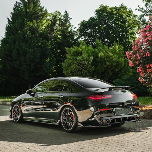 Hecksplitter kompatibel mit Mercedes CLA35 / CLA45 Aero Pack C118 2019–2023 | kompatibel mit Mercedes CLA (C118/X118) Coupe/Shooting Brake CLA35/CLA45 AMG Aero Pack 2019-2023 - Schwarz glänzend