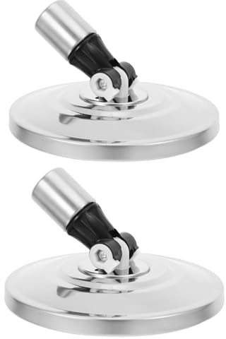POPETPOP 2 Pièces Tête de Serpillière Rotative Acier Inoxydable Rechange pour Balai à Manche Renforcé et Compatible pour Nettoyage Sol Domestique et Commercial