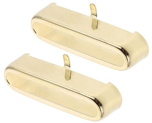 YARNOW Cubiertas de Pastillas para Guitarra Eléctrica 2 Piezas Anillos de Montaje de Latón Cubierta Metálica Abierta Superior Protector de Pastillas de Bobina Simple para Escenario y