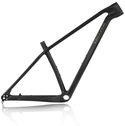 HZXQCVB 27,5er 29er XC Cadre De Vélo De Montagne 15/17/19in Fibre De Carbone Hardtail Cadre Boost Axe Traversant 12 X 148mm Frein À Disque(Black,19x29in)