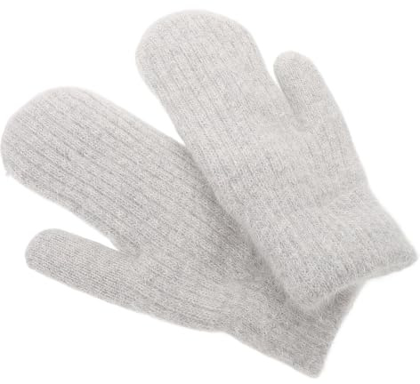 Abaodam Guanti da Esterno in Maglia per Adulti Fodera Termica Guanti Caldi a Dita Intere in Poliestere Spessi Resistenti al Vento per Attività Invernali Uomo e Donna