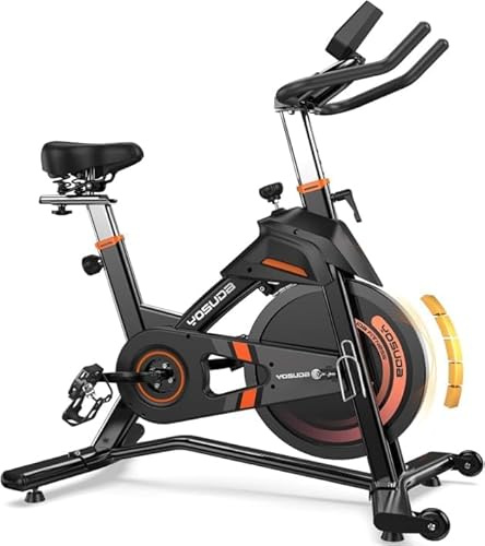 2026 YOSUDA Exercise Bike, 10KG Flywheel, Quiet Magnetic Spin Bike, Indoor Cycling Bike with 6-Window LCD Display, APP, Tablet Holder, Stationary Bike