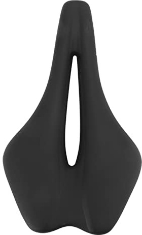 outdoorm Sillín de Bicicleta Absorción de Impactos Cuero de PU Medio Hueco Transpirable Ligero Sillín de Ciclismo de Carreras