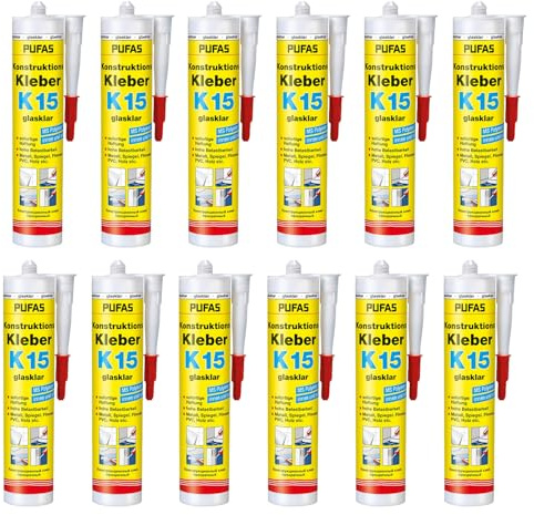 12 x Pufas Konstruktions-Kleber K15 300g