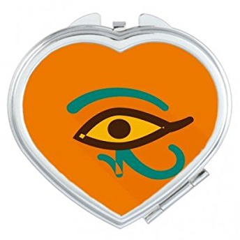 DIYthinker Die alte Ägypten Abstrakte dekorative Muster-Opfer-Augen-Schlange Dekoration Kunst-Muster-Herz-Compact Make-up Taschenspiegel Tragbare Nette kleine Handspiegel