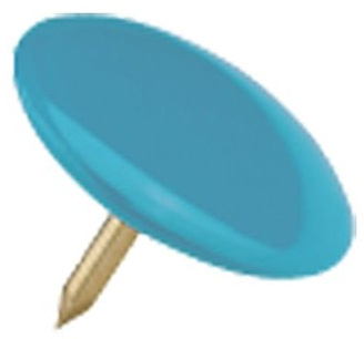 Puntine - 500 pezzi in 10 confezioni da 50 - Puntine colorate Azzurro