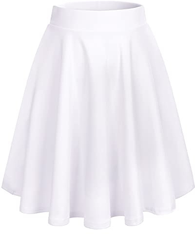 Bridesmay Jupe plissée Polyvalente et Extensible pour Femme Midi-White M