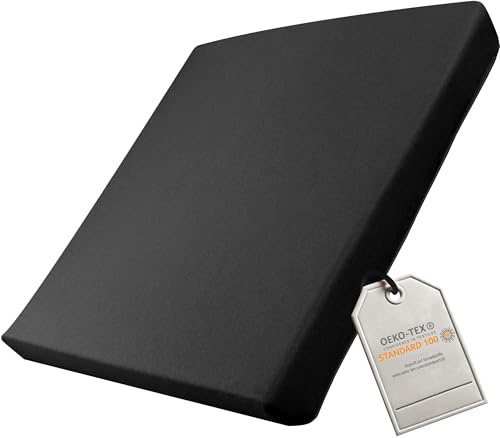 Supply24 since 2004 Orthopädisches Anti Dekubitus Gelschaum Sitzkissen 40x40x5 cm – Made in Germany | Ergonomisch & extra kompakt Sitzpolster (RG 60 (weich) Mit Polyester Bezug schwarz)