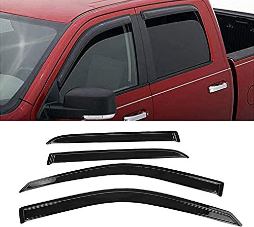 Windabweiser FüR Dodge RAM 1500 2009-2018, Seitenfenster Deflectors Sonnenblenden Regenschutz Rauch Fenster Visier Autoteile