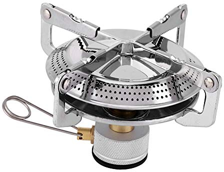 Fornello da campeggio Fornello portatile con borsa in tela Acciaio inossidabile premium pieghevole per preparare pesce fritto per attività di campeggio all'aperto
