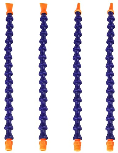 Lot de 4 tuyaux de refroidissement 1/2 universels flexibles en plastique pour système de refroidissement à eau et huile pour machine hydraulique ou CNC