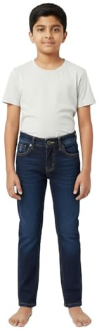 A2Z Kids Boys Relaxed Straight Fit Boot Cut Jeans for Teens Stretchy - Jeans JN63 Dark Blue 5-6