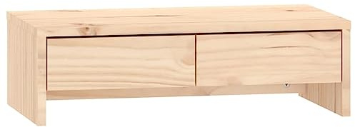 vidaXL Monitorständer Schreibtischaufsatz Monitorerhöhung Bildschirm Aufsatz Bildschirmerhöhung Bildschirmständer 50x27x15cm Massivholz Kiefer